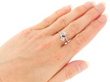 Diamond Twist Ring White Gold wearing