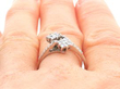 Diamond Twist Ring White Gold on finger