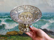 German Silver Gilt Tazza
