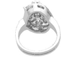 white gold diamond cluster ring back