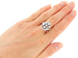 white gold diamond ring wearing
