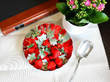 Sterling Silver Strawberry Dish and spoon
