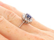sapphire diamond ring wearing