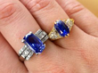 sapphire rings on finger
