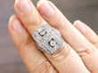 wearing Art Deco Diamond Ring