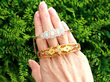 diamond and opal bangles outside