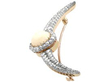 opal diamond brooch side