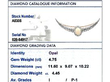 opal diamond brooch grading card