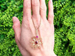 amethyst garnet pendant outside