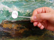 antique Victorian silver salt spoon