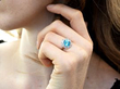 vintage Zircon and Diamond Ring wearing