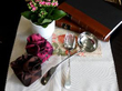 two pieces of silver flatware