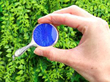 Miniature Hand Mirror in Enamel and Silver outside