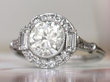 diamond platinum halo ring