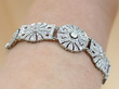 diamond platinum bracelet on wrist