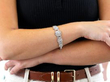wearing diamond platinum bracelet