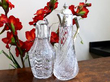 silver and glass jugs