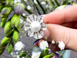 cultured pearl and diamond ring for sale on hand