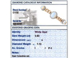 Antique opal and diamond bracelet grading card