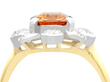 golden topaz ring in yellow gold setting