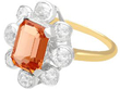 antique golden topaz ring in yellow gold