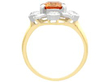 golden topaz ring in yellow gold side