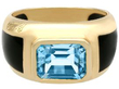 Mens Blue Topaz Ring