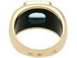 Mens Blue Topaz Ring in Gold back