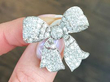 diamond bow brooch