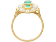 1930's emerald ring with diamonds setting