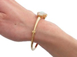 Victorian Opal Bangle in gold wearing