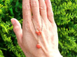 coral necklace outside