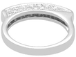 Unusual Half Eternity Ring in White Gold back