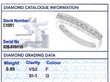 Unusual Half Eternity Ring in White Gold grading card