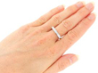 wearing Unusual Half Eternity Ring in White Gold