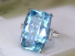 aquamarine white gold cocktail ring