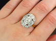 Antique Old European Cut Diamond Dress Ring being worn