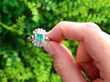 emerald and diamond ring outside