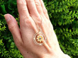 floral sapphire pendant outside