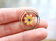 Sapphire Flower Pendant