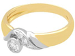 vintage solitaire twist ring in gold