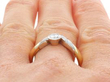 vintage solitaire twist ring on finger