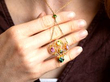 tourmaline and peridot pendant