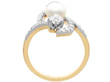 Art Nouveau Pearl and Diamond Ring setting