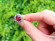 garnet diamond ring outside