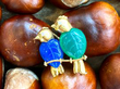 vintage Cartier Agate and Diamond brooch