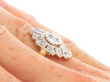 Art Deco Diamond Ring on hand