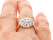 Art Deco Diamond Ring on finger
