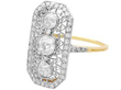 Antique 1920s Diamond Ring in yellow gold and platinum