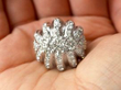 Large Diamond Cocktail Ring in platinum
